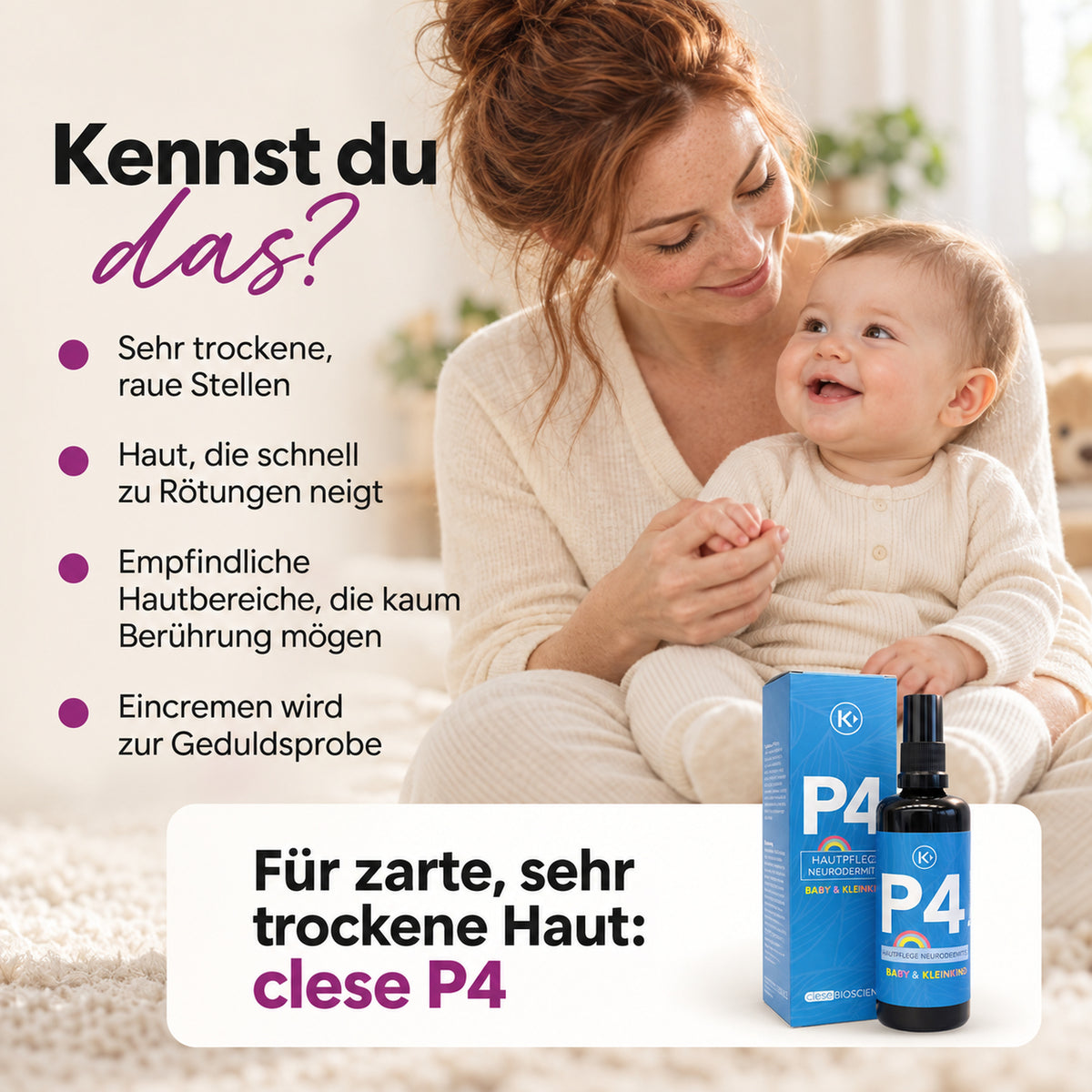 clese P4 - Für Babys & Kleinkinder mit Neurodermitis